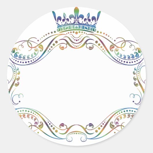Koninklijk Medaillon met Kroon Stickers (Voorkant)