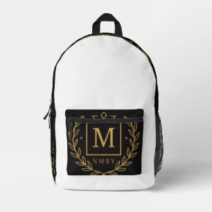 "Koninklijk NMKY Embleem – Monogram M Wapenschild Bedrukte Rugzak
