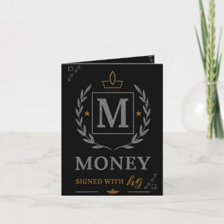"Koninklijk NMKY Embleem – Monogram M Wapenschild Feestdagen Kaart