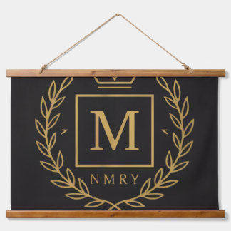 "Koninklijk NMKY Embleem – Monogram M Wapenschild  Hangend Wandkleed