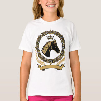 Koninklijk Paardswapen Met Gouden Details T-shirt