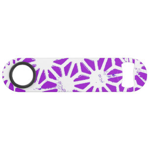 Koninklijk paars geometrisch patroon speed flessenopener