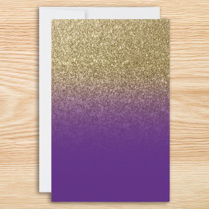Koninklijk Paars Goud Ombre Glitter Briefpapier