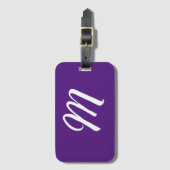 Koninklijk Paars Initiaal Letter Monogram Modern S Bagagelabel (Voorkant (verticaal))