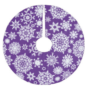 Koninklijk Paars Kerstsneeuwvlokpatroon Kerstboom Rok