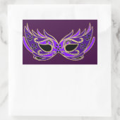 Koninklijk paars maskermasker rechthoekige sticker (Tas)