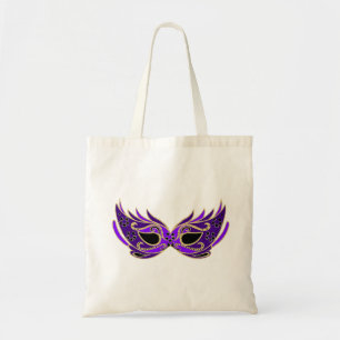 Koninklijk paars maskermasker tote bag