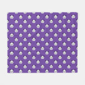Koninklijk Paars - Minimalistisch Pandandapatroon Fleece Deken (Voorkant (Horizontaal))