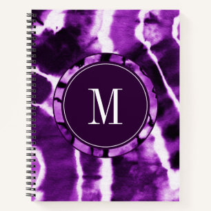 Koninklijk Paars Monogram van de Waterverf van de Notitieboek