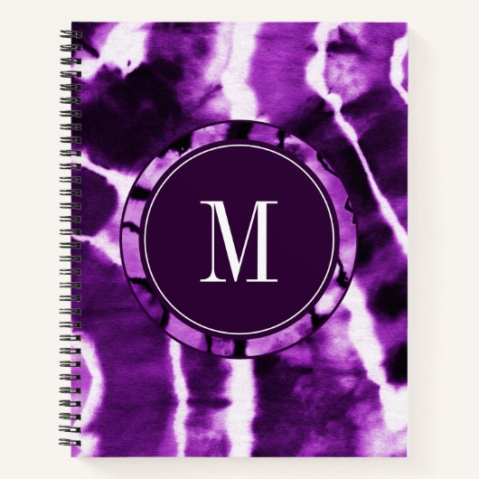 Koninklijk Paars Monogram voor Waterverf van de Co Notitieboek (Voorkant)