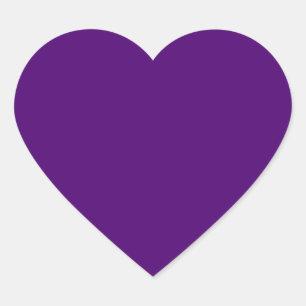 Koninklijk paars (vaste kleur) hart sticker