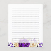 Koninklijk Paars Violette Gouden Bruiloft Feest Re (Achterkant)