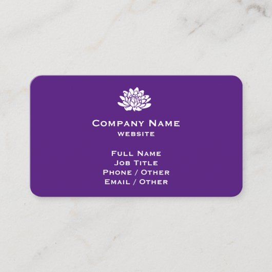  koninklijk Paars Visitekaartje (Voorkant)