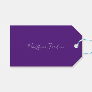Koninklijk Paarse Eenvoudige Elegante Minimalistis Cadeaulabel