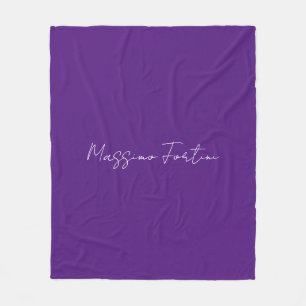 Koninklijk Paarse Eenvoudige Elegante Minimalistis Fleece Deken