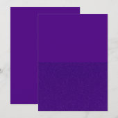 Koninklijk Paarse Halfglitteren Platte Save The Da Date (Voorkant / Achterkant)