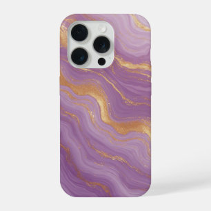 Koninklijk Paarse Marmer Gloed ✨ Gouden Ader Luxe iPhone 15 Pro Hoesje