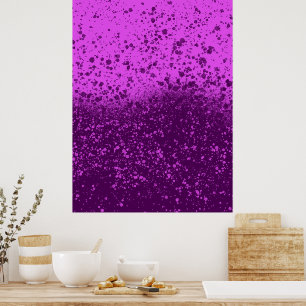 Koninklijk Paarse Monochromatische Spatten Poster