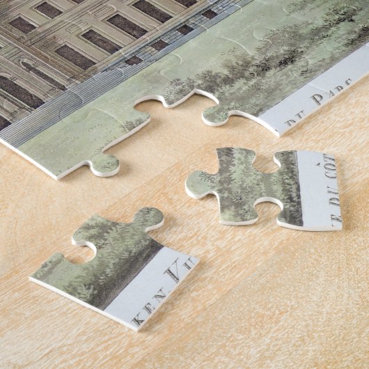 Koninklijk paleis in Laken, Uitzicht uit het park, Legpuzzel (Zijkant)