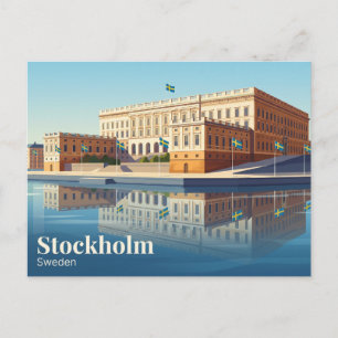 Koninklijk Paleis, Stockholm Zweden Briefkaart