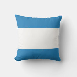 Koninklijk Pastelblauw & Wit Staafontwerp Kussen