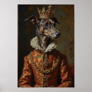 Koninklijk Portret van een Windhond Poster