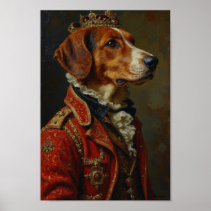Koninklijk Portret van Engelse Foxhound Poster