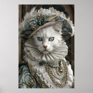 Koninklijk Ragdoll Kat Portret, Renaissance Huisdi Poster