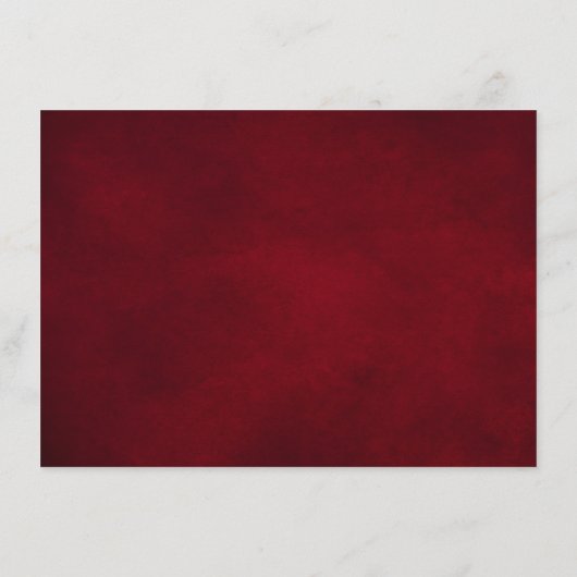 Koninklijk rood wit zilver metallic bloem bruiloft informatiekaartje (Achterkant)