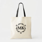  koninklijk schild gepersonaliseerde naam monogram tote bag (Voorkant)