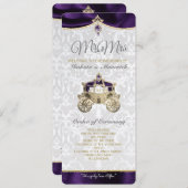 Koninklijk Sprookje Huwelijksprogramma Kaart (Voorkant / Achterkant)