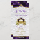 Koninklijk Sprookjes Huwelijksprogramma Kaart (Voorkant / Achterkant)