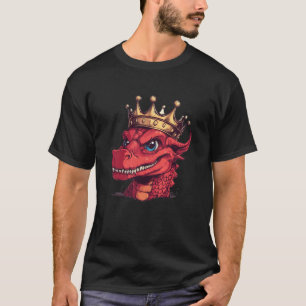 Koninklijk Vuurdraakgezicht met een Verbazingwekke T-shirt