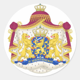 Koninklijk Wapen van Nederland Ronde Sticker