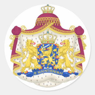 Koninklijk Wapen van Nederland Ronde Sticker