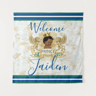 Koninklijke Afrikaanse Prins Elegante Monogram ach Wandkleed