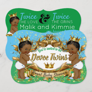 Koninklijke Afrikaanse Tweeling {JONGENS} Blauw en Kaart