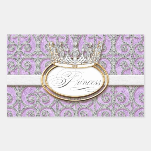 Koninklijke Baby shower Sticker van prinses Crown (Voorkant)