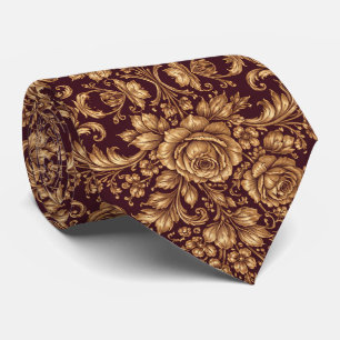 Koninklijke Barokke Bloemrijke Elegantie Stropdas
