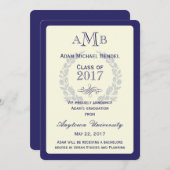 koninklijke bekendmaking van het Afstuderen Royal Aankondiging (Voorkant / Achterkant)