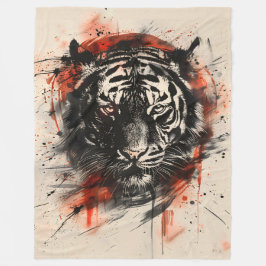 Koninklijke Bengaalse Tijger Portret Fleece Deken