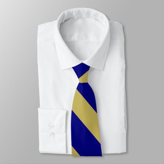 Koninklijke Blauw- en gouddiagonaal-strepen Stropdas (Gebonden)