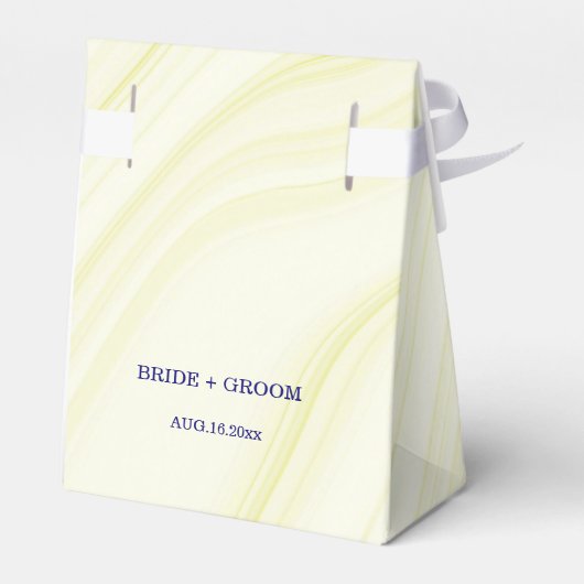 koninklijke blauwe bloemen goudblad marmer bedankdoosjes (Achterkant)