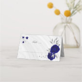 koninklijke blauwe bloemen zilverbladeren (Voorkant)