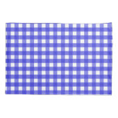 Koninklijke blauwe gingham kussensloop (Achterkant)