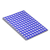 Koninklijke blauwe gingham notitieboek (Rechterzijde)