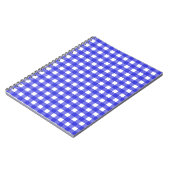 Koninklijke blauwe gingham notitieboek (Linkerzijde)