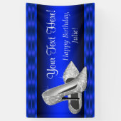 Koninklijke Blauwe Zilver Hooghiel Voetdag Spandoek (Verticaal)