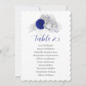 Koninklijke Blauwe Zilveren Bloemen Zitkaart Kaart (Voorkant)