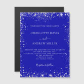 Koninklijke blauwe zilveren bruiloft (Voorkant / Achterkant)